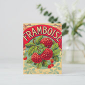 ヴィンテージのフランスのなFramboise (ラズベリー) ポストカード (スタンド正面)