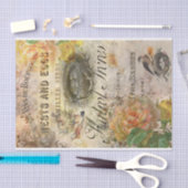 ヴィンテージのフランスのはEphemera Decopage Tissues 薄葉紙 (クラフト)