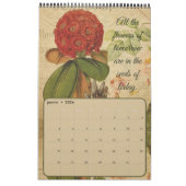 ヴィンテージのフランスのポストカードカレンダー カレンダー (1月 2026)