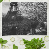 ヴィンテージのフランスパリエッフェル塔 キッチンタオル (折り畳み)