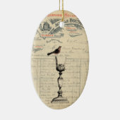 ヴィンテージのフランスワインのテーマのオーナメント セラミックオーナメント (右)