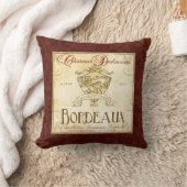 ヴィンテージのフランスワインのラベルの芸術の枕 クッション (ブランケット)