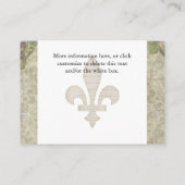 ヴィンテージのフランス人のばら色の宿泊施設カード エンクロージャーカード (裏面)