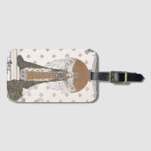 ヴィンテージのフランス人のアールヌーボーEsclarmondeオペラ ラゲッジタグ (正面横)