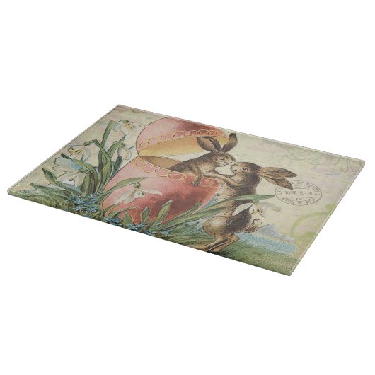 ヴィンテージのフランス人のイースターのウサギ カッティングボード (角)