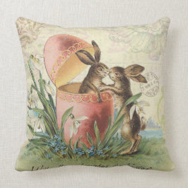 ヴィンテージのフランス人のイースターのウサギ クッション