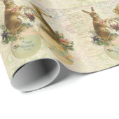 ヴィンテージのフランス人のイースターのウサギ ラッピングペーパー (ロールコーナー)