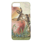 ヴィンテージのフランス人のイースターのウサギ Case-Mate iPhoneケース (裏面)