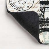 ヴィンテージのフランス人のエッフェル塔のmousepad マウスパッド (コーナー)