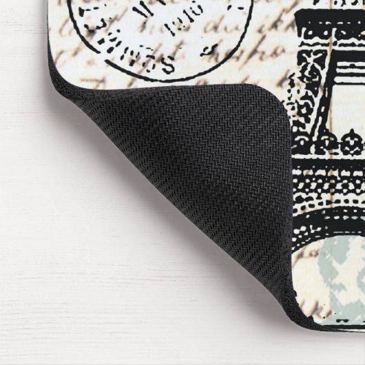 ヴィンテージのフランス人のエッフェル塔のmousepad マウスパッド (コーナー)