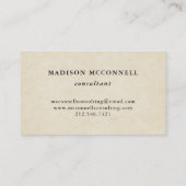 ヴィンテージのフランス人のスタイルのリースおよびモノグラム 名刺 (裏面)