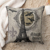 ヴィンテージのフランス人のハロウィンモダンなエッフェル塔 クッション (ブランケット)