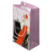 ヴィンテージのフランス人のファッションのイラストレーションの20年代のフラッパー スモールペーパーバッグ (正面アングル)