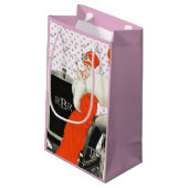 ヴィンテージのフランス人のファッションのイラストレーションの20年代のフラッパー スモールペーパーバッグ (裏面アングル)