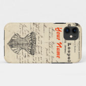 ヴィンテージのフランス人のファッションのiPhoneの場合 Case-Mate iPhoneケース (裏面(横))