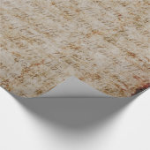 ヴィンテージのフランス人のブラウンタンの文字の硫酸紙 ラッピングペーパー (角)