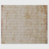 ヴィンテージのフランス人のブラウンタンの文字の硫酸紙 ラッピングペーパー (フラット)