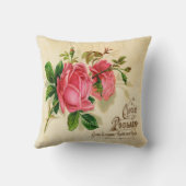 ヴィンテージのフランス人のラベルの正方形の装飾用クッション クッション (裏面)