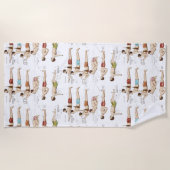 ヴィンテージのフランス人の泳ぐ人を泳ぐ方法 ビーチタオル (正面)