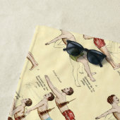 ヴィンテージのフランス人の泳ぐ人を泳ぐ方法 ビーチタオル (インサイチュ)