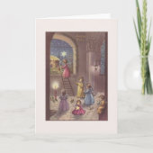 ヴィンテージのフランス人のJoyeux Noëlの出生のクリスマスカード シーズンカード (正面)