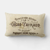 ヴィンテージのフランス人チョコレート ランバークッション (裏面)