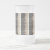 ヴィンテージのフランス語によってインスパイア原稿のプリント フロストグラスビールジョッキ (中央)