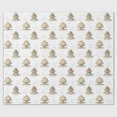 ヴィンテージのフランス語はそれらがケーキの結婚式の誕生日を食べるようにしました ラッピングペーパー (フラット)