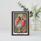 ヴィンテージのフランス語イースター シーズンポストカード (スタンド正面)