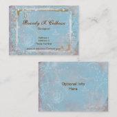 ヴィンテージのフランス語Toile及び原稿No.2の名刺 名刺 (正面/裏面)