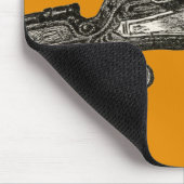 ヴィンテージのフリントロック式のマスケット銃のライフル銃のマウスパッドの黄色 マウスパッド (コーナー)