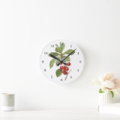 ヴィンテージのフルーツのさくらんぼの食糧、Redoute著さくらんぼ ラウンド壁時計 (ホーム)