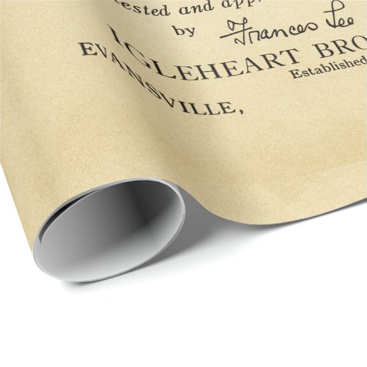 ヴィンテージのフルーツのケーキのイラストレーション ラッピングペーパー (ロールコーナー)