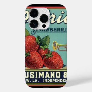 ヴィンテージのフルーツの木枠のラベルの芸術の愛国者のいちご Case-Mate iPhone 14 PROケース