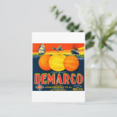 ヴィンテージのフルーツの木枠のラベル ポストカード (スタンド正面)