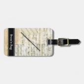 ヴィンテージのフルート音楽荷物のラベル ラゲッジタグ (正面横)