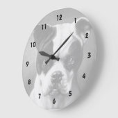 ヴィンテージのフレンチ・ブルドッグの芸術 ラージ壁時計 (傾斜)