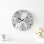 ヴィンテージのフレンチ・ブルドッグの芸術 ラージ壁時計 (ホーム)