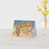 ヴィンテージのフロリダのオレンジのメッセージカード カード (黄色い花)