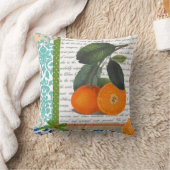 ヴィンテージのフロリダのオレンジフルーツの台所枕 クッション (ブランケット)