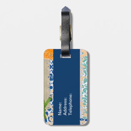 ヴィンテージのフロリダのオレンジフルーツの荷物のラベル ラゲッジタグ (裏面縦)