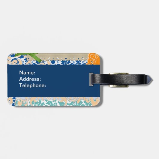 ヴィンテージのフロリダのオレンジフルーツの荷物のラベル ラゲッジタグ (裏面横)