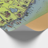 ヴィンテージのフロリダの郵便はがきの包装紙 ラッピングペーパー (角)