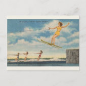 ヴィンテージのフロリダCypressの庭のスキージャンプの郵便はがき ポストカード (正面)