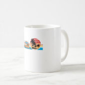 ヴィンテージのフロリダHippie SurfヴァンRetro Beachの日没 コーヒーマグカップ (正面右)