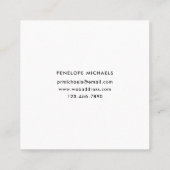 ヴィンテージのフローラをグレー淡い色のの背景に表示 スクエア名刺 (裏面)