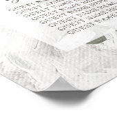 ヴィンテージのフローラ結婚テーブルの座席表 ポスター (角)