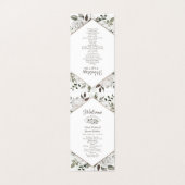 ヴィンテージのフローラ結婚式プログラム (外部フラット)