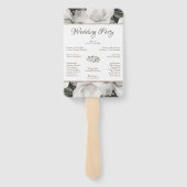 ヴィンテージのフローラ結婚式プログラム ハンドファン (裏面)