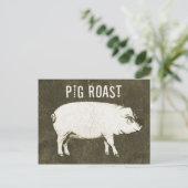 ヴィンテージのブタのローストの郵便はがきの招待状V インビテーションポストカード (スタンド正面)